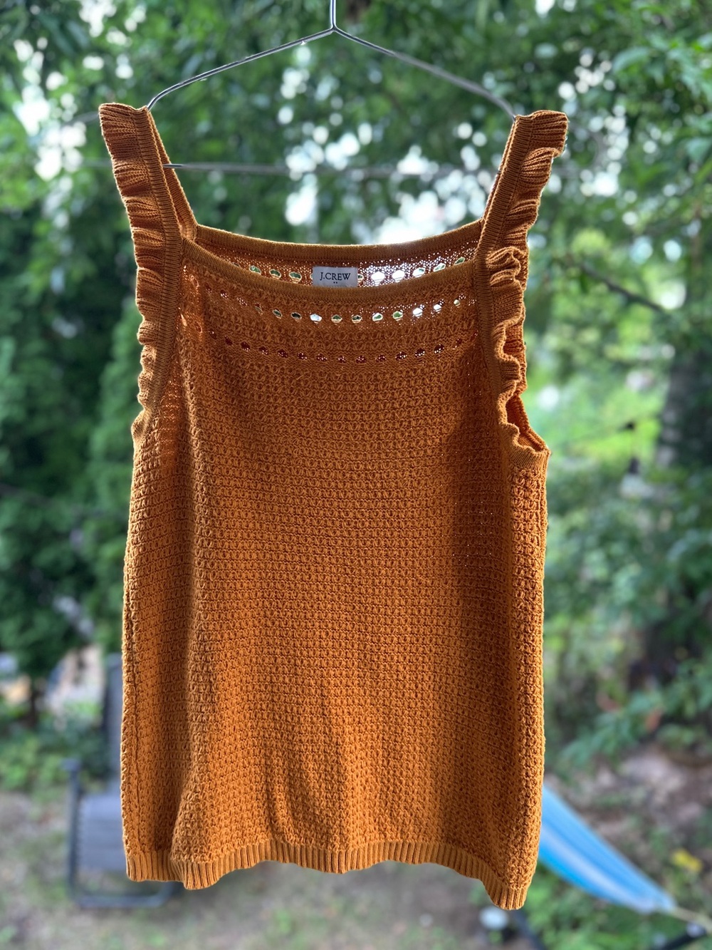 J.Crew Openwork Knit Tank Top - Orange